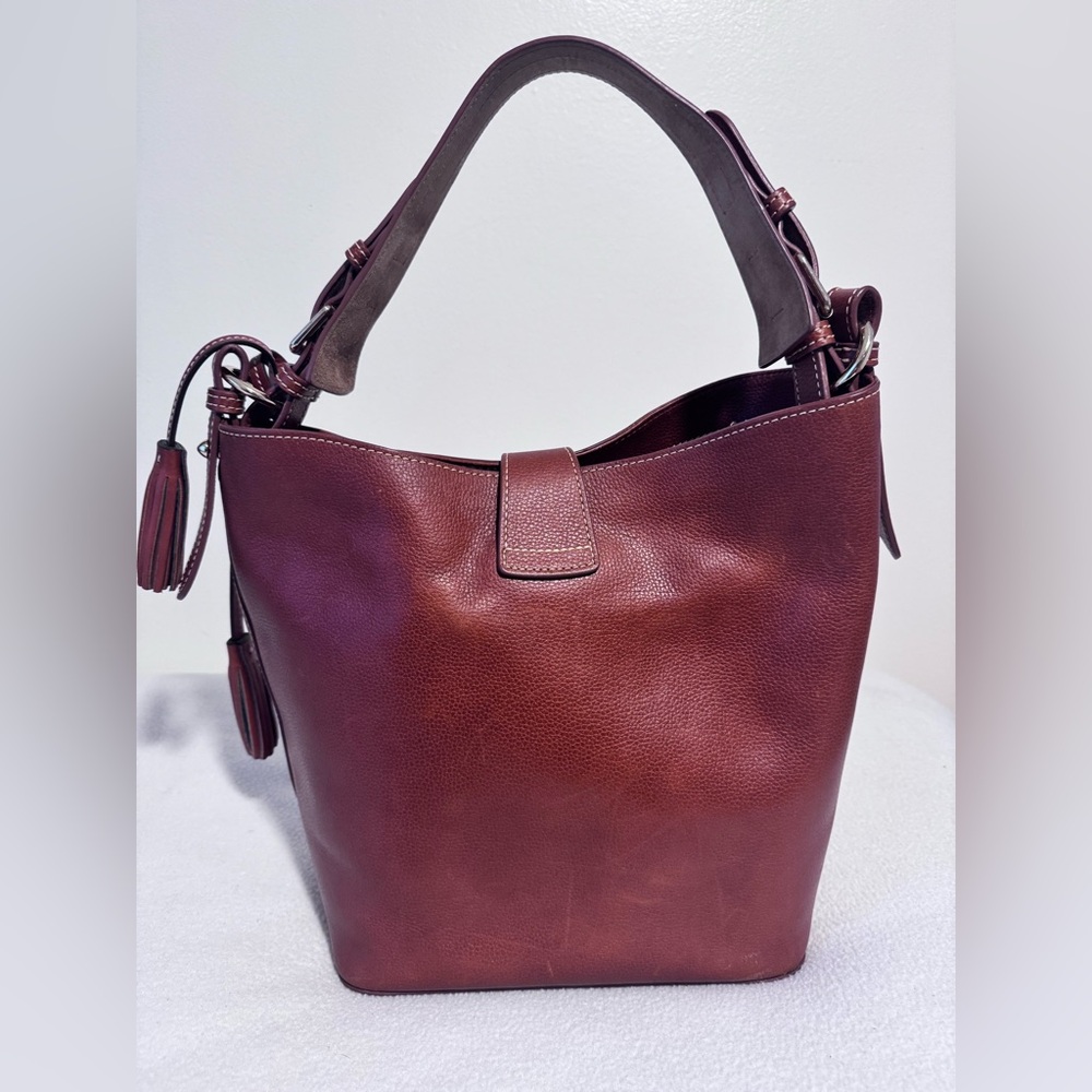 Dooney & Bourke Florentine Lily Bucket shoulder bag caramel/natural brown - Picture 5 of 9